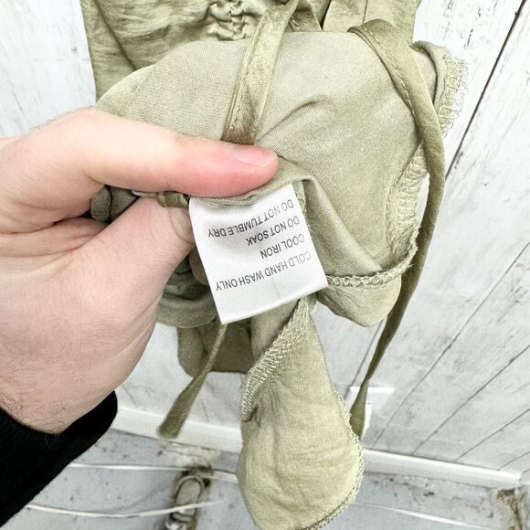 Princess Polly Dress Women Sz 6 Jada Mini Halter Neck Strapless Green Ruffled - Picture 3 of 5